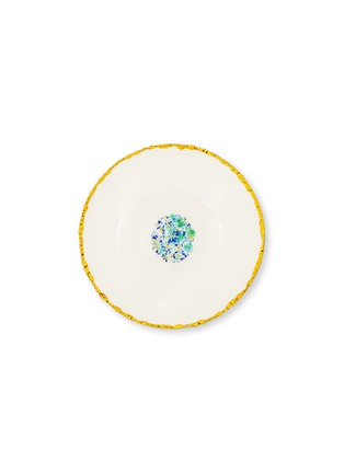 首图 –点击放大 - CORALLA MAIURI - Blue Marble抽象图案陶瓷汤盘－蓝色
