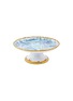 首图 –点击放大 - CORALLA MAIURI - Blue Marble抽象图案陶瓷蛋糕托盘－蓝色