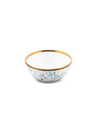首图 –点击放大 - CORALLA MAIURI - Blue Marble抽象图案陶瓷水果碗－蓝色
