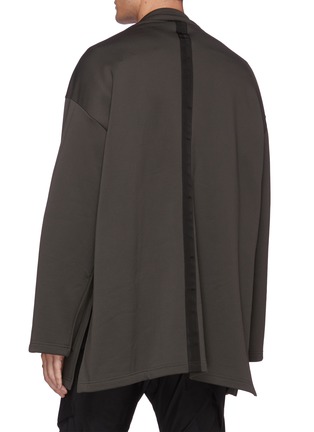 背面 - 点击放大 - THE VIRIDI-ANNE - KIMONO拼色条纹搭扣混棉和服式夹克
