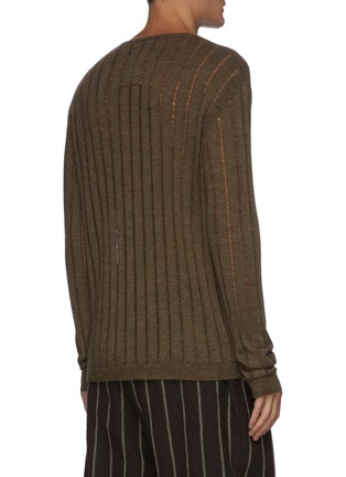 背面 - 点击放大 - UMA WANG - 镂空条纹羊绒针织衫