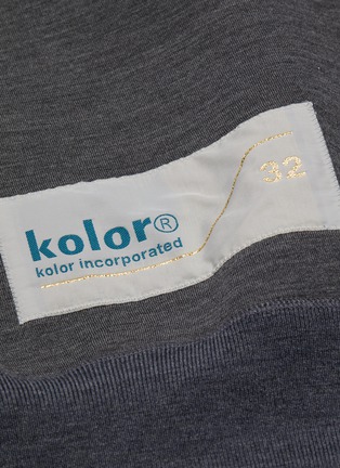  - KOLOR - 拼接设计品牌名称标签混羊毛卫衣