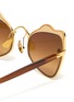 细节 - 点击放大 - MØY ATELIER - ODYSSEY双层设计几何18k镀金金属太阳眼镜
