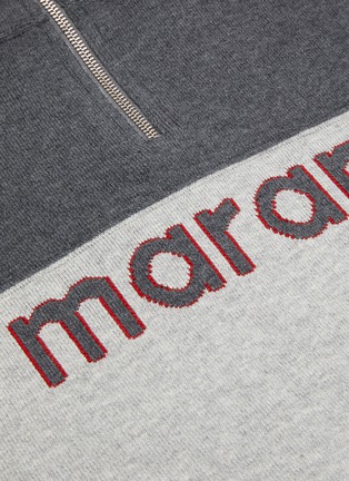  - ISABEL MARANT ÉTOILE - logo半开襟拼色针织衫