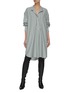 模特示范图 - 点击放大 - ISABEL MARANT ÉTOILE - ALEX拼色条纹衬衫式连衣裙