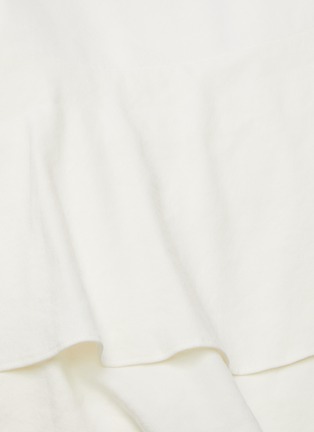 细节 - 点击放大 - ALICE + OLIVIA - PALMIRA层叠褶裥混亚麻无袖连衣裙