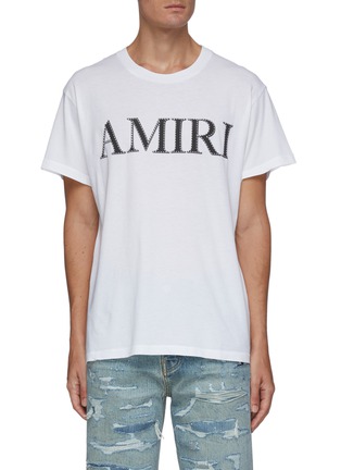 首图 - 点击放大 - AMIRI - 拼色须线围边logo纯棉T恤