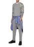 模特儿示范图 - 点击放大 - 3.1 PHILLIP LIM - 拼接设计侧条纹休闲裤