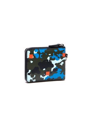 模特儿示范图 - 点击放大 - BURBERRY - Camouflage print zip leather wallet