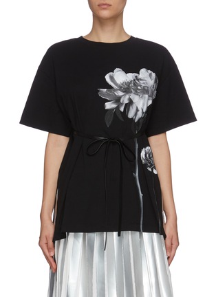 首图 - 点击放大 - VALENTINO GARAVANI - FLOWERSITY腰带花卉图案纯棉T恤
