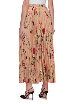 背面 - 点击放大 - VALENTINO GARAVANI - 花卉图案百褶绉绸半裙