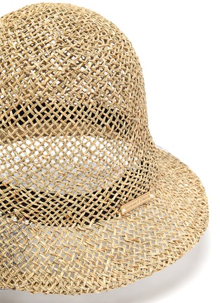 细节 - 点击放大 - LAURENCE & CHICO - 人造珍珠点缀网纱编织渔夫帽