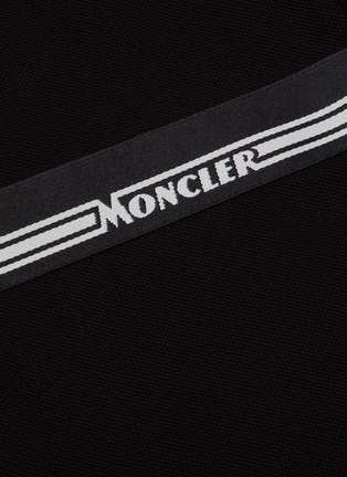  - MONCLER - Maglia拼色条纹品牌名称点缀纯棉polo衫