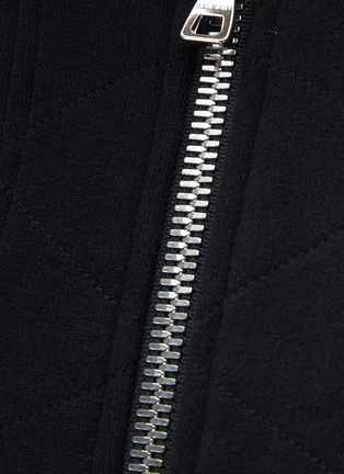 细节 - 点击放大 - BALMAIN - 品牌名称条纹纹理纯棉棒球夹克