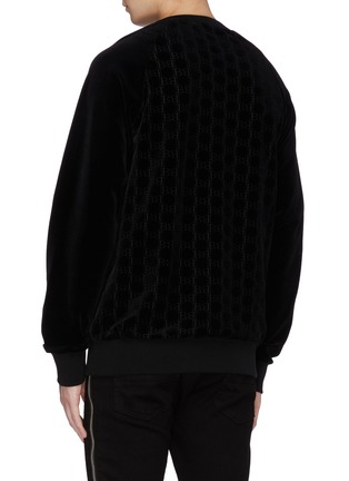 背面 - 点击放大 - BALMAIN - B字母几何提花混棉天鹅绒上衣