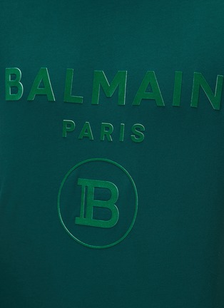 细节 - 点击放大 - BALMAIN - 品牌名称B logo纯棉T恤