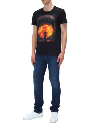 模特儿示范图 - 点击放大 - BALMAIN - 宇航员太阳图案纯棉T恤