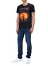 模特儿示范图 - 点击放大 - BALMAIN - 宇航员太阳图案纯棉T恤