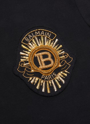  - BALMAIN - B logo徽章纯棉T恤