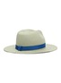 模特儿示范图 - 点击放大 - YESTADT - FEDORA拼色帽带编织草帽