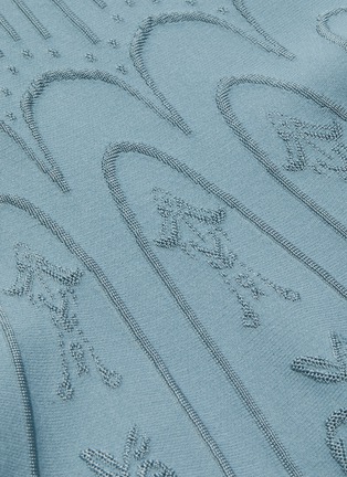 细节 - 点击放大 - OSCAR DE LA RENTA - 几何花卉图案针织无袖连衣裙