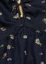细节 - 点击放大 - MING MA - 系带镂空花卉刺绣褶裥连衣裙