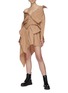 模特儿示范图 - 点击放大 - ALEXANDERWANG - 不规则搭叠布饰纯棉衬衫式连衣裙
