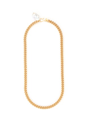 首图 - 点击放大 - KENNETH JAY LANE - 人造珍珠缀饰链条造型镀金金属项链