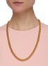 模特儿示范图 - 点击放大 - KENNETH JAY LANE - 人造珍珠缀饰链条造型镀金金属项链