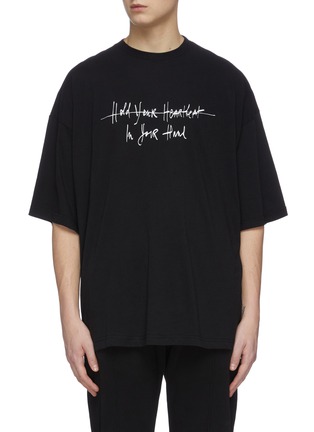 首图 - 点击放大 - HAIDER ACKERMANN - 拼色标语英文字oversize T恤