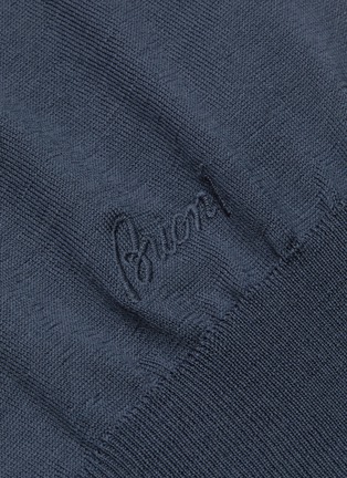  - BRIONI - Logo刺绣羊毛针织衫