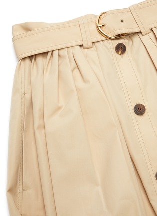 细节 - 点击放大 - CHLOÉ - 腰带褶裥纯棉府绸半裙