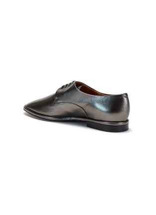 'Odysse' metallic leather derby shoes展示图