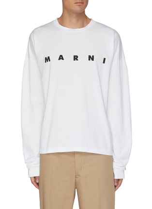 首图 - 点击放大 - MARNI - 品牌名称纯棉长袖T恤