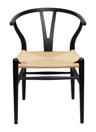 首图 –点击放大 - CARL HANSEN & SØN - CH24 WISHBONE手工编织纸绳及山毛榉椅－黑色