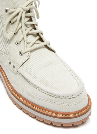 细节 - 点击放大 - JACQUEMUS - Les chaussures Garrigue条纹纹理绒面真皮短靴