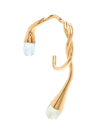 首图 - 点击放大 - ANNE MANNS - EILA几何造型宝石点缀24k镀金纯银单只耳环