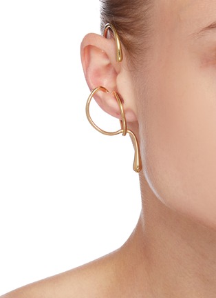 模特儿示范图 - 点击放大 - ANNE MANNS - EILA'S SISTER几何造型24k镀金纯银单只耳环