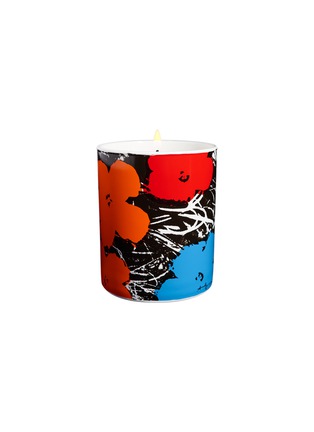 首图 –点击放大 - LIGNE BLANCHE - FLOWERS拼色花卉图案香氛蜡烛140g－蓝色及橘色