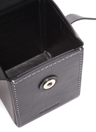 细节 - 点击放大 - JIL SANDER - Box拼色车缝线真皮箱型斜挎包