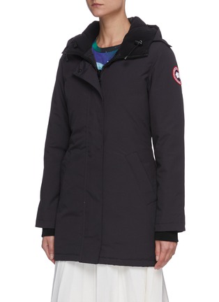 细节 - 点击放大 - CANADA GOOSE - VICTORIA郊狼毛边饰连帽羽绒派克大衣