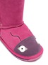 细节 - 点击放大 - EMU AUSTRALIA - 儿童款闪粉蝴蝶造型绒面真皮短靴