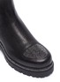 细节 - 点击放大 - RENÉ CAOVILLA - 拼接设计仿水晶金属丝线厚底真皮短靴