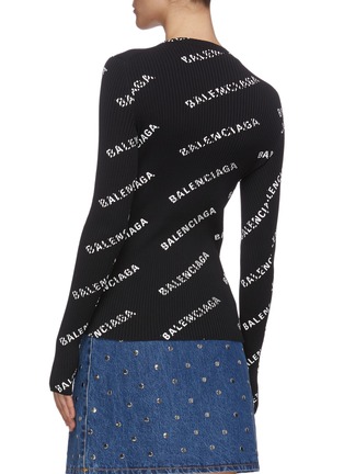 背面 - 点击放大 - BALENCIAGA - 斜logo罗纹针织衫