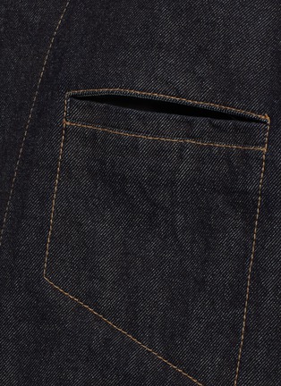 细节 - 点击放大 - BOTTEGA VENETA - 几何车缝线口袋纯棉牛仔衬衫式夹克