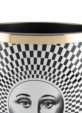 细节 –点击放大 - FORNASETTI - Solecentrismo拼色格纹人像图案黄铜围边纸筒