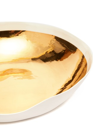 细节 –点击放大 - PETERSHAM NURSERIES - 拼色陶瓷碗－白色及金色（43cm）