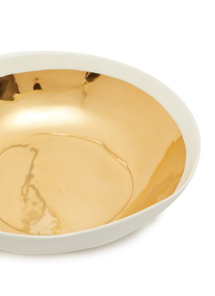 细节 –点击放大 - PETERSHAM NURSERIES - 拼色陶瓷碗－白色及金色（20cm）