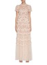 首图 - 点击放大 - NEEDLE & THREAD - ELSIE RIBBON亮片花卉刺绣褶裥透视网纱礼服裙