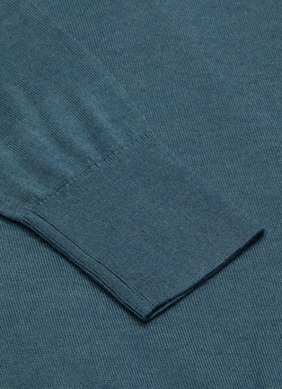  - EQUIL - 拼色线条点缀高领丝混羊毛及羊绒针织衫
